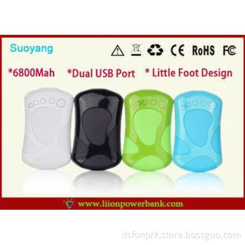 High capacity Universal 6800mah Portable Power Bank , Samsu